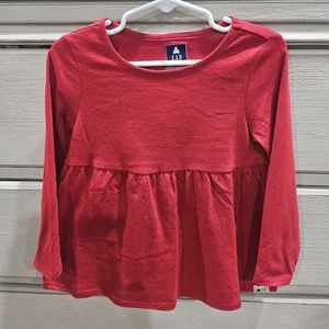 Gap kids 3t girl peplum red top